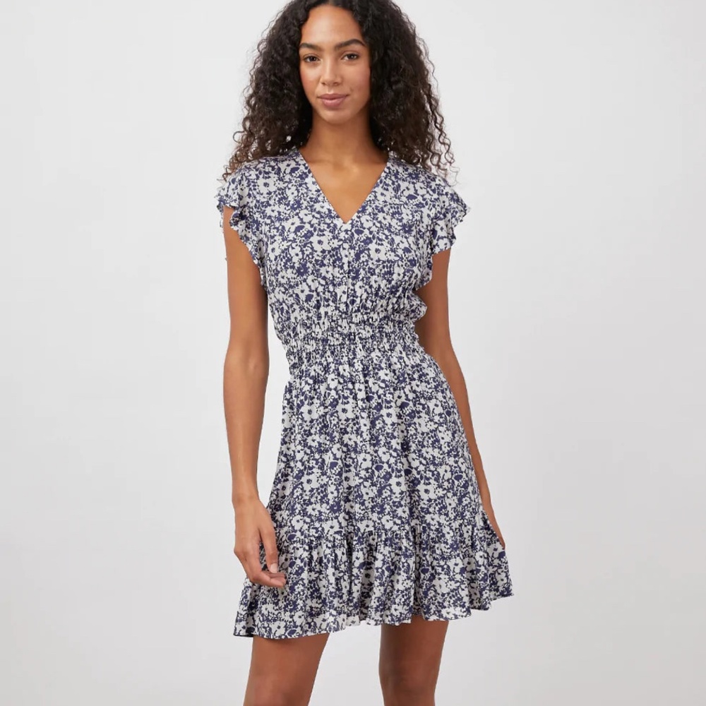Rails navy and white Floral mini dress